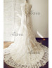 Vintage Lace Tulle Mermaid Wedding Dress With Champagne Lining